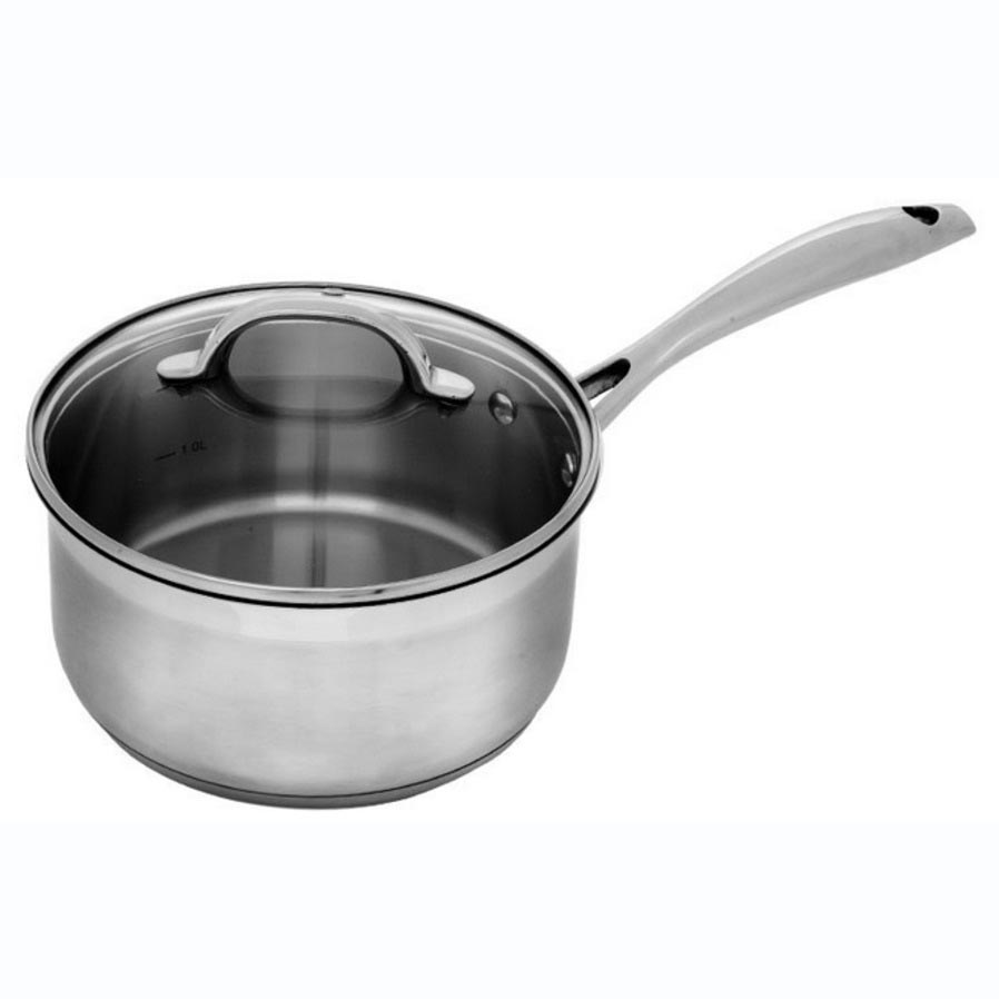 Swiss Diamond Premium Steel Induction Saucepan with Lid 1.5L 16 x 7.5cm